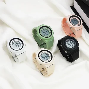 Unisex Plastic Digital Watch Silicone Band Waterproof Outdoor Chronograph LED Alarm Date Display