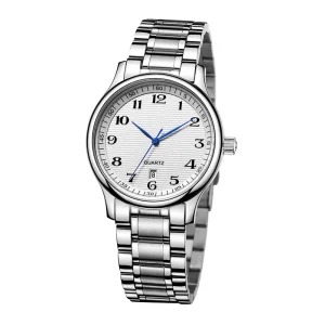 Unisex Small MOQ Dropshipping Retail Japan Quartz Movement 40mm Fashion Stainless Steel Glass Dial Water Resistant Pair Watches