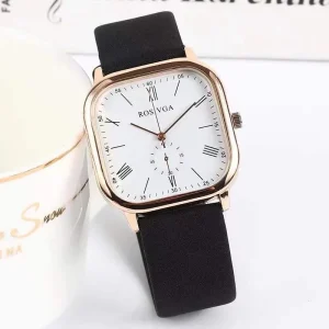 Unisex Square Minimalist Sporty Quartz Watch for Couples and Students