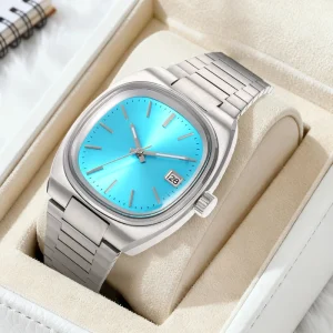 Unisex Stainless Steel Strap Mechanical Watch Display Business Style Luxury Precision Solid Steel Strap