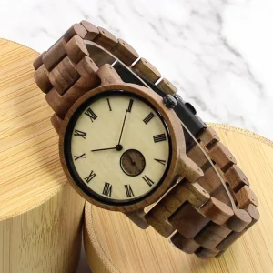 Unisex Wood Wristwatch Handmade Wooden Watch Anniversary Wedding Gift for Him Her Groomsmen Gift