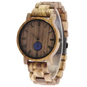 Unisex Wood Wristwatch Handmade Wooden Watch Anniversary Wedding Gift for Him Her Groomsmen Gift