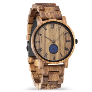 Unisex Wood Wristwatch Handmade Wooden Watch Anniversary Wedding Gift for Him Her Groomsmen Gift