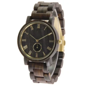 Unisex Wood Wristwatch Handmade Wooden Watch with Roman Numeral Anniversary Wedding Gift for Him Her Groomsmen Gift