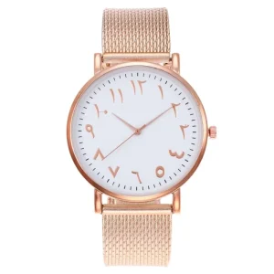 Unisex Wrist Watches Made in China Arabic Number Watch Customized Logo Mens Clocks