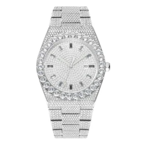 VVS Moissanite Watch Manufacturer All Stainless Steel Jewelry Hip Hop Iced Out Luxury Mechanical Moissanite Watch for Men