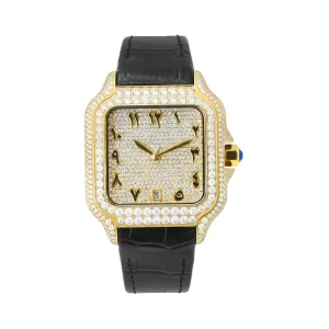VVS1 Moissanite Watch Unisex Luxury Automatic Mechanical Watch Comfort Leather Strap High Quality