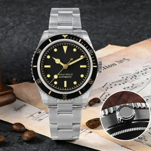 Vintage 38mm 6200 Diver Watch Luxury Men’s NH35 Automatic Mechanical Sapphire Waterproof 200m Relojes Watches Stainless Steel