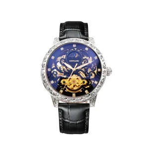Vintage Carved Luminous Waterproof Men’s Watch Luxury Fashion Business Skeleton Automatic Mechanical Watch