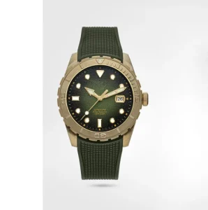 Vintage Classic Watch Diving Watches Men Rubber Strap Automatic Bronze Watch