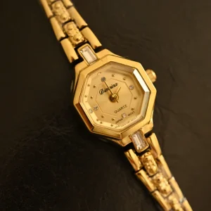 Vintage Light Luxury Women’s Quartz Watch Versatile Luxury Octagonal Dial
