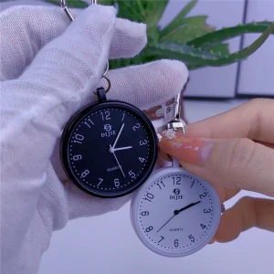 Vintage Mini Pocket Watch Stylish Antique Portable Hanging Keychain Quartz Accessory for Students Old Men