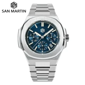 Vintage Multi-function Automatic Mechanical 316 Stainless Steel Watch 10atm Sapphire