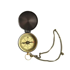 Vintage Nautical Style Watch Compass Zinc Alloy Night Glow Waterproof Portable Pocket Compass Pointer Display Survival Hiking