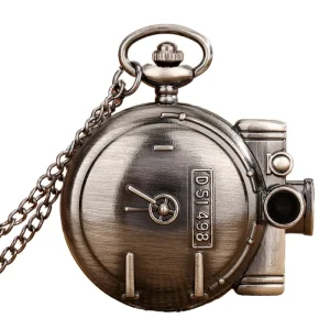Vintage Pocket Watch Luxury Fashionable Quartz Watch Chain Necklace for Women Men Ladies Retro Style