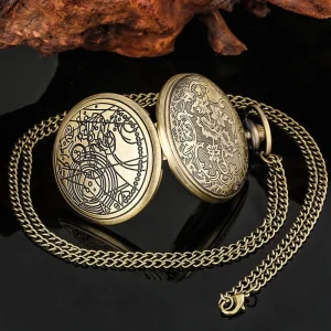 Vintage Retro Sci Fi Pocket Watch for Men and Women Quartz Pocket Watch Cosplay Gift Reloj De Bolsillo Collectible