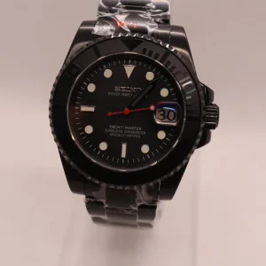 Vintage Style Black Case 40mm Diameter Stainless Steel Pointer Luxury NH35 Men Automatic Mechanical Watch