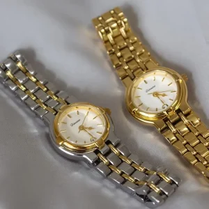 Vintage Style Calendar Women’s Watch Stainless Steel Strap Simple Round Dial Quartz Wristwatch