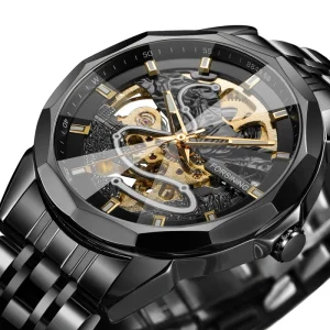 Watch OEM Watches Mens Strong Luminous Luxury Skeleton Automatic Mechanical Movement Wristwatch Man