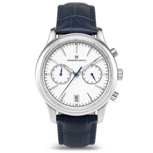 Watch Quartz Custom Mens Wrist Watch Quartz Stainless Steel case Leather Strap Chronograph Watch