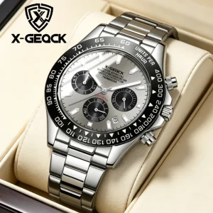 Watch for Men Classic Quartz Timer Night Light Pointer Sports Waterproof Steel Watch