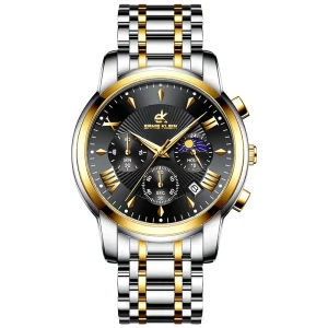 Watch for Men Luxury Gold Quartz Chronograph OEM Sports Waterproof Business Watch