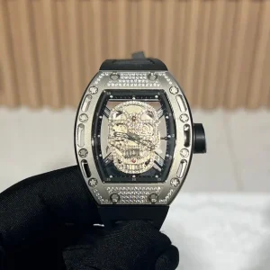 Watch for Men Mechanical Watch Metal Skeleton Skull Dial Octagon Tourbillon Luxury Men’s Mechanical Watch