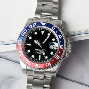 Watch for Men Nh35 Movement 40mm Sub Case Sapphire Glass GMT Bezel Stainless Steel Luminous Automatic Mechanical Wristwatches