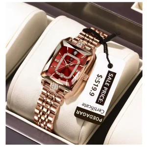 Watch for Women Luxury Square Style Fashion Quartz Watches Waterproof Exquisite POEDAGAR 785 Wristwatch