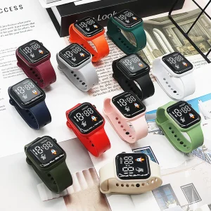 Watch for Women Men Watch Unisex Student LED Watch square Plastic Dial Daily Casual Gift Wristwatch