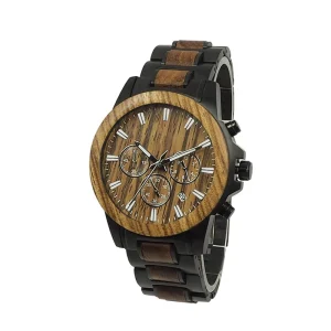 Watches Quartz Wrist Wooden Movement Luxury Custom Logo Private Label Japan Men Wooden Case Brown Analog Mineral Glass