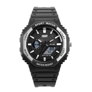 Waterproof Analog Digital Dual Display Chronograph Multifunctional Calendar Sports Watch 5BAR Water Resistant