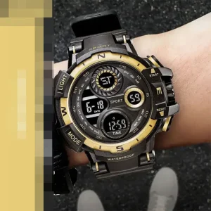 Waterproof Digital Watch with Luminous Alarm Clock and LED Light for Women and Men