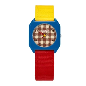 Waterproof Highly Durable and Features Bright Easy to Read Quartz Watch Square Colorful Strap Student Watch