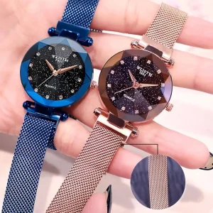 Waterproof Japan Quartz Women’s Wristwatch Relogio Feminino Women Watch Fashion Trend Starry Lady Clock