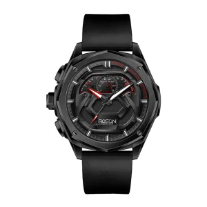 Waterproof Men Quartz Watch Sapphire Crystal Rubber Strap Luminous Quartz Watch
