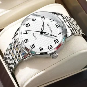 Waterproof Men’s Wristwatch Stainless Steel Quartz Luminous Function Couple Watches