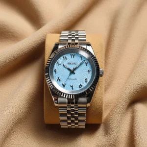 Waterproof NH35 Movement Blue Dial Watches Men Sapphire Crystal Fully Mechanical Wristwatch