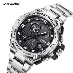 Waterproof Smart Digital Watch with Silicone Band Shock Resistant Fashion Wristwatch