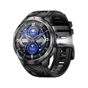 Waterproof Smart Watch KT88 3ATM Smart Bracelet Big Battery Capacity Round Sports Flashlight Compass Smartwatch