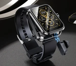 Waterproof Smart Watch for Android Sport Buds Earphones 2 in 1 AI Noise Canceling Earbuds and Smartwatch for Calls