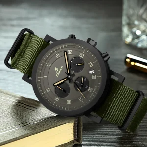 Waterproof Stainless Steel Case Luminous Men’s Quartz Watch