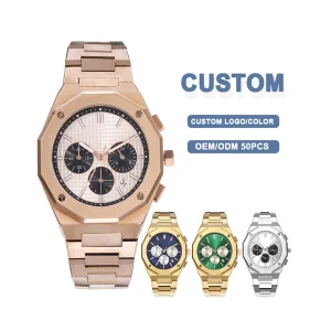 OEM High Quality Custom LOGO Business Calendar Luxury Luminous Watch Automatic Mechanical Analog Glass Pointer Unisex Waterproof