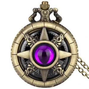 Weflourish PW135 Antique Style Quartz Movement Zinc Alloy Round Case 4.7CM Pocket Watch with No Waterproof Feature