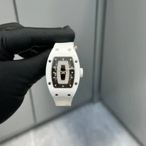 White Ceramic Hollowed-out Business Man’s Automatic Mechanical Watch