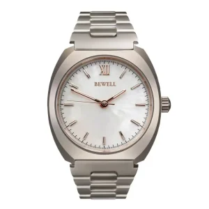 White Marble Dial Stainless Steel Watches Engraved Stainless Steel Watch Supplier Stainless Steel Watch for Men