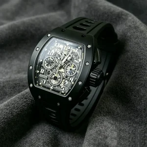 Wine Barrel-shaped Retro Multi-functional Fashionable Sports Casual Men’s Mechanical Watch