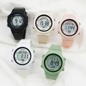 Women Men Kids Digital Watch Sports Waterproof Outdoor Chronograph Wrist LED Light Alarm Date Watch