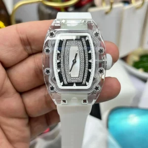 Women Watches Luxury Glass 45mm Green Dial Octagon Automatic Watch