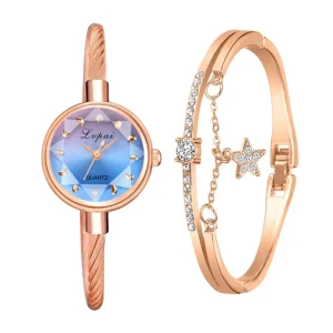 Women Watches Set Bracelet Wristwatches Fashion Ladies Quartz Watch Dress Watch Montre Femme